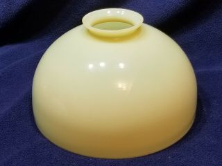 Old Vaseline,  Custard Glass Kerosene Student Lamp 10 " Shade