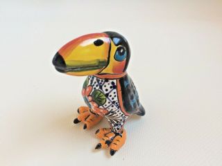 Mexican Pottery Toucan Bird Gerardo Garcia Talavera Figurine 4 "