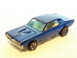 Vintage Hot Wheels Redline - Custom Cougar - 1968 - Usa - Blue