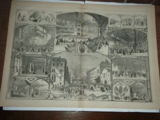 Antique 1864 Civil War Harper ' s Weekly Newspaper The Escaped From Libey Prison 2