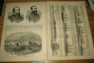 1864 Harper ' s Weekly,  Major General George Thomas & William Tecumseh Sherman 3