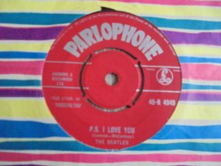 The Beatles - Love Me Do 1962 UK 45 PARLOPHONE RED LABEL 1st 2