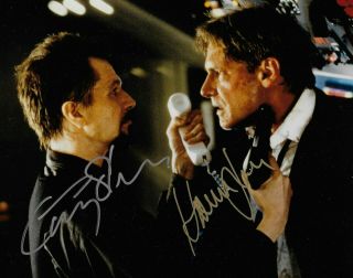 Gary Oldman & Harrison Ford 8 " X 10 " Color Cast Photo From Air Force One W/coa