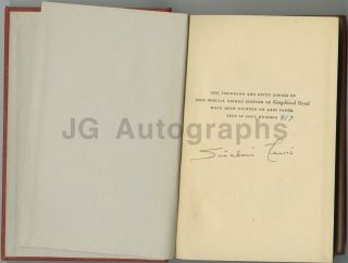 Sinclair Lewis - Writer: Nobel Prize In Literature - Signed Book