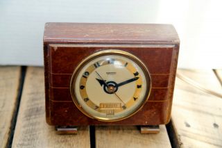 Art Deco Hammond Tripoli Synchronous Day/date Alarm Clock 1930 