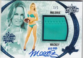 2019 Benchwarmer 40th National Malorie Mackey Autograph Swatch Card /1 1/1