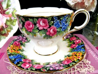 Paragon Tea Cup And Saucer Old English Garden Chintz Floral Pink Rose Teacup