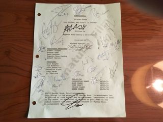 Signed Script Cover For Supernatural 15.  08 “our Father,  Who Aren’t In Heaven”