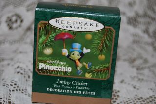 Vintage 2001 Hallmark Ornament Miniature Jiminy Cricket Christmas Tree Euc