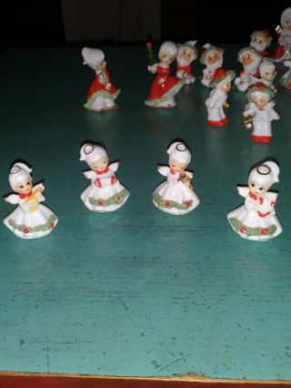Vintage Napco Miniature Bone China Christmas Angel Quartet