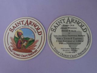 Beer Coaster St Arnold Patron Saint Of Brewery Texas Oldest Craft Brewers