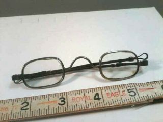 Antique Civil War Era Real Silver Adjustable Eye Glasses Borhek Philadelphia