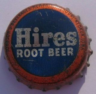 Hires Root Beer Bottle Cap; Memphis,  Missouri & Keokuk,  Iowa; Cork