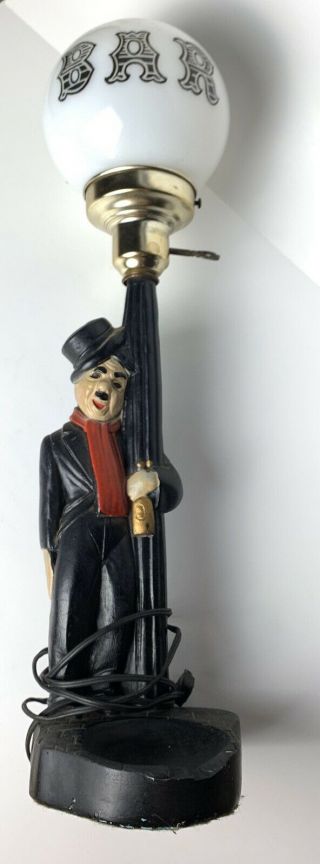 Vintage Charlie Chaplin Little Hobo Drunk Streetlamp Bar Globe Lamp -