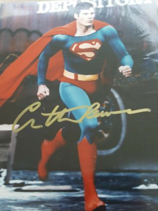 Christopher Reeves Superman Signed A4 Picture Lovely Item
