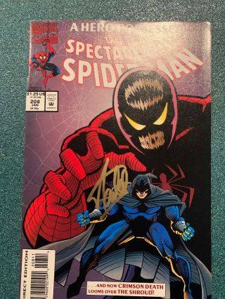 Marvel The Spectacular Spider - Man 208 Stan Lee Signed Autograph