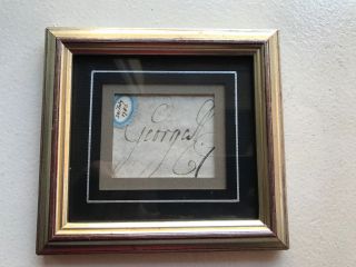 Royal King George Iii Cut Autograph Signed Framed