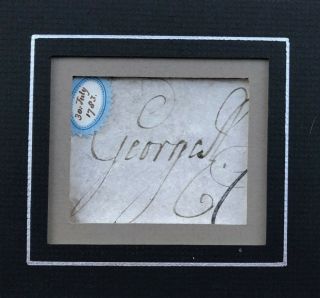 Royal King George III Cut Autograph Signed Framed 2