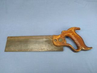 Vintage Fulton Back/miter/dovetail Saw 10 " 14 Tpi Made In The Usa