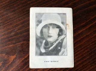 Mega Rare Fay Wray Trading Card Silent Film Actress Circa 1928