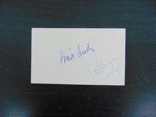 Rare Bing & Katherine Crosby Hand Signed 3x5 Card Todd Mueller