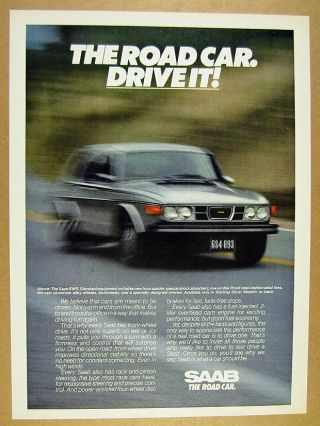 1976 Saab 99 Ems Silver Car Photo Vintage Print Ad