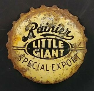 Rare Rainier Little Giant Beer Cork Bottle Cap Rainier Brewing San Francisco Ca