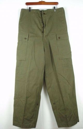 Vintage 1958 A.  M.  Seynaeve Military Cargo Pants 38 X 33.  5 Holland Or Germany