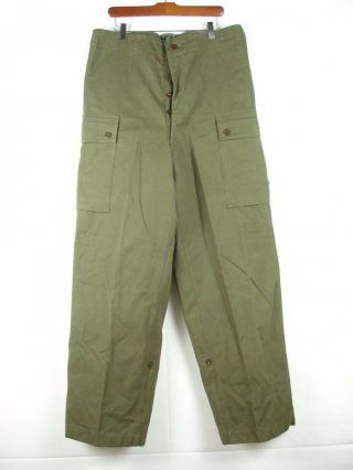 Vintage 1958 A.  M.  SEYNAEVE Military Cargo Pants 38 x 33.  5 Holland or Germany 2