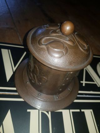 Vintage Antique Arts And Crafts Tobacco Jar Or Tea Caddy