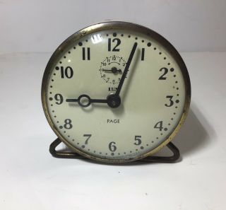 Vintage Lux Page Wind Up Alarm Clock