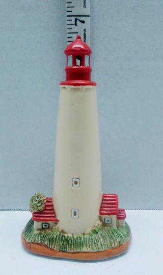 Vintage Geo.  Z.  Lefton Ceramic 1993 Cape May Point Lighthouse 6 " 10734