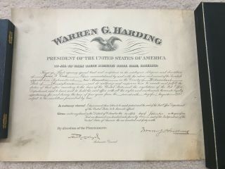 President Harding And Mckinley Signed Presidential Appointments - 1898 And 1921