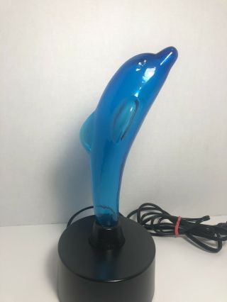 LumiSource Blue Dolphin Electric Motion Plasma Lamp Light 12 
