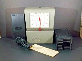 Vintage Lathem 4001 Time Clock Card Mechanical Punch Industrial Time W/