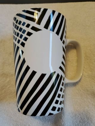 Starbucks Coffee Mug 16 Oz Capacity 2014 Black White Plaid Ceramic Seems