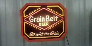 Grain Belt Light Up Beer Sign - Bar Decor