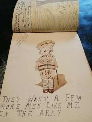 Ww1 Autograph/sketch Book Album 1917 - 19 The Royal Victoria Hospital Dundee