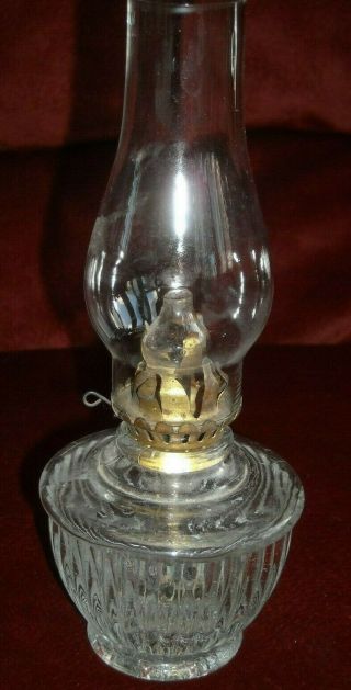 Antique Kerosene Oil Glow Night Lamp No 626 Pat 5.  5.  08 W/ Glass Burner &chimney