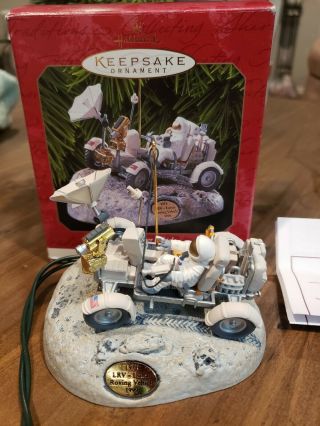 Hallmark Keepsake Lunar Rover Vehicle Ornament Journeys Into Space Magic Collect