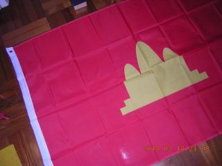 Flag Of Democratic Kampuchea Red Communist Cambodia 1975 - 1979 Ensign 3ftx5ft