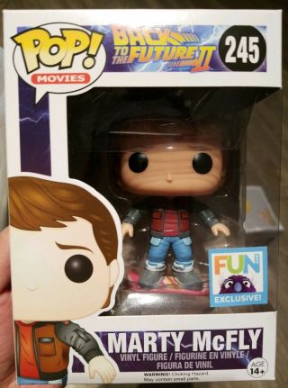 Marty Mcfly Funko Pop 245 Fun Exclusive Back To The Future Part Ii