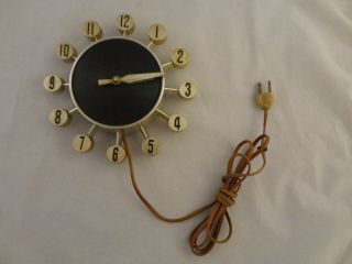 Vintage 1960s Spartus Herold Electric Wall Clock Model 505 (823)