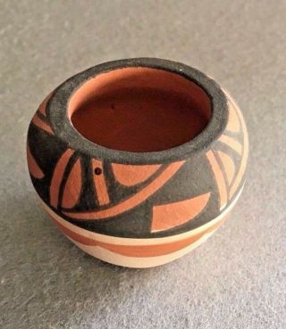 Native American Jemez Pueblo Pottery Hand Made And Hand Painted