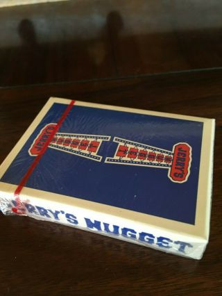 Authentic 1970 Vintage Rare Blue Jerry ' s Nugget Nuggets Playing Cards 3