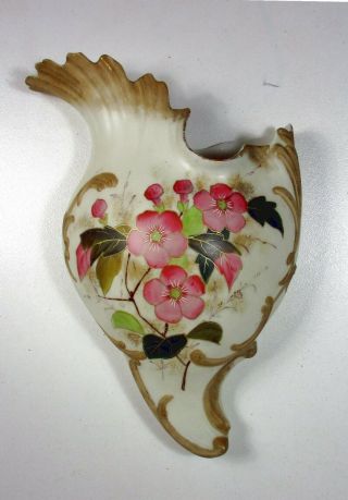 Vintage Robert Hanke Bihl Pottery Porcelain Wall Pocket Vase Antique 1890 - 1920