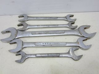 5 Vintage Craftsman =v= Series Open Ended Wrenches