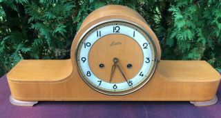 Rare Art - Deco Junghans Chiming Humpback Mantel Clock -
