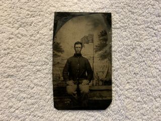 Civil War Union Soldier Tintype