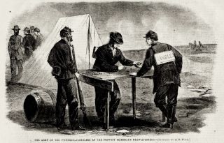 Civil War Union Soldiers 93rd York Infantry Gambling Craps Dice Game